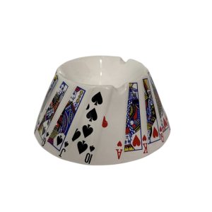 CENICERO ZEUS CERAMICA POKER ABIERTO COD 1468