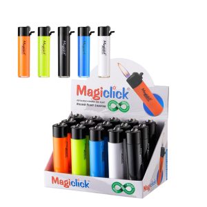 ENCENDEDOR MAGICLICK ECO COLORES SOLIDOS CAJA X 15 UND COD 1172