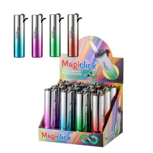 ENCENDEDOR MAGICLICK ECO METALICO SLEEVE CAJA X 12 UND COD 1045
