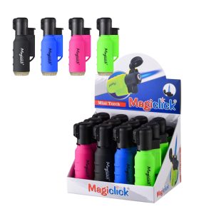 ENCENDEDOR MAGICLICK MINI TORCH SOLIDO RUBBER CAJA X 12 UND COD 1364