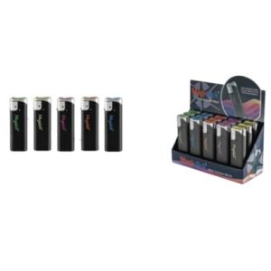 ENCENDEDOR MAGICLICK SLIDE RUBBER BLACK CAJA X 15 UND COD 1287